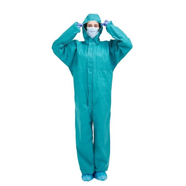 Buy cheap Zipper Front Cleanroom Disposable Coverall With Hood Germfree from wholesalers