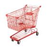 Buy cheap Q195 Steel Metal Market Shopping Trolley 210L Red Large Shopping Cart from wholesalers