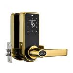 Touchscreen Hotel Smart Locks Brushed Electroplated Zinc Alloy Semi Auto Swipe