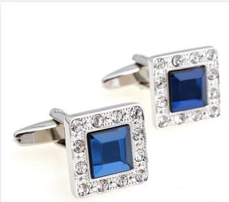 Buy cheap New promotional printed logo crystal zinc alloy cufflinks business corperate gifts from wholesalers