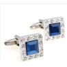 Buy cheap New promotional printed logo crystal zinc alloy cufflinks business corperate gifts from wholesalers