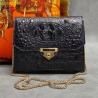 Buy cheap Authentic Crocodile Skin Women Flap Purse Genuine Alligator Leather Lady Small Chain Strap Bag Female Cross Shoulder Bag from wholesalers