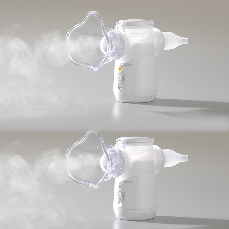 No Blockage Mesh Inhaler Breathing Nebulizer Machine Dual Chamber For Hospital Use