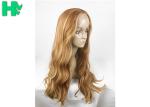 Fashionable Golden Color Long Synthetic Wigs For Girls Cap Size Adjustable