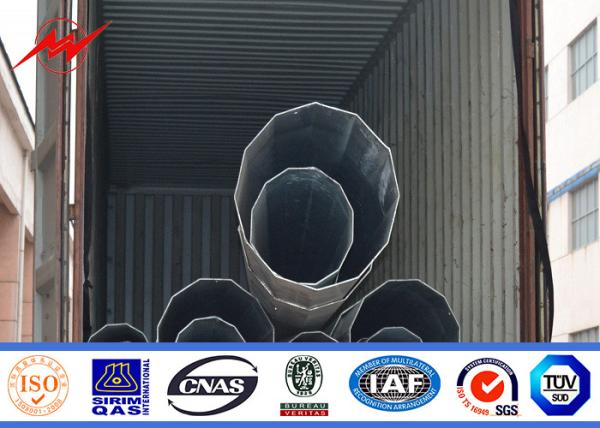 Buy cheap 5KN - 50KN Hot Dip Galvanized Steel Pole 33kv Power Distribution Transmission Poles from wholesalers