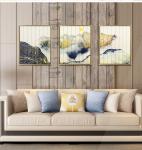 5cm Thickness 3 Pcs Ribbon Panels Paintings For Home Wall Decor