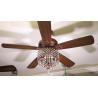 Buy cheap 4100K 3600LM Crystal Flush Mount Ceiling Fan Office Ceiling Fan With Light Pull Chain from wholesalers