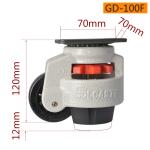 50kg-1500kg Plate Leveling Casters Heavy Duty EDL Casters GD Series GDF