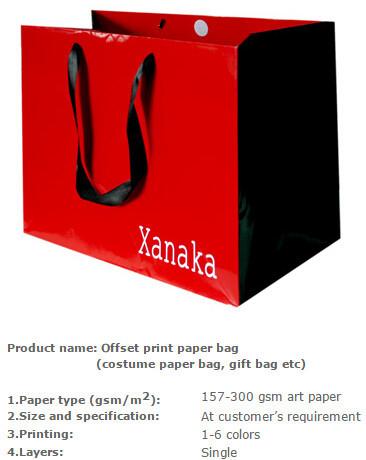 Buy cheap Eco-friendly paper bag, Costume paper bag, Costume packing kraft paper bag, Costume packing bag, Costume bag, Cosmetic b from wholesalers