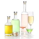 Recycled Glass 700ml Spirit Bottles Round Flint Empty Liquor Bottles