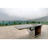 Buy cheap Boat Shaped Design Stainless Steel Outdoor Sink Cabinet With Rose Pink Wood Grain Accent from wholesalers