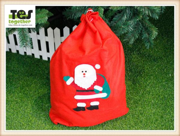 Buy cheap FDA Quality 100% Cotton Reindeer Pattern ChristmasBag Santa Sacks from wholesalers