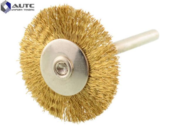 Buy cheap 3*22 T Shape Crimped Wire Wheel Brush Brass End Brushes Steel Wire Custom Size from wholesalers