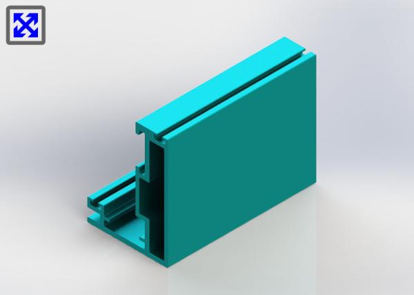 Buy cheap Blue Green Coated Aluminum Curtain Wall Profile CA70 Series Exposed Frame from wholesalers