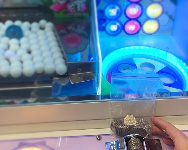 Redemption Pearl Fisher Happy Ball Pusher Lottery Ticket Game Machine For Amusement Room