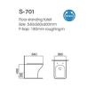 Buy cheap Modern Square Floor Standing Toilet Soft Close Seat Included White Color from wholesalers