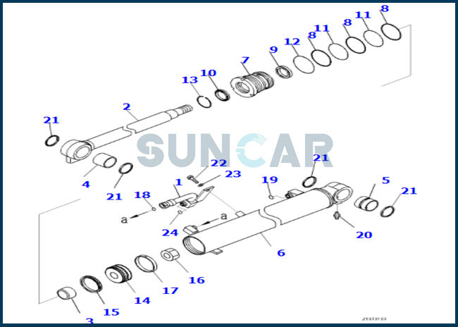 707-98-15780 7079815780 Bucket Cylinder Service Kit KOMATSU PC45MR-5
