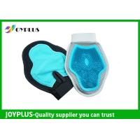 Buy cheap Blue White Rubber Pet Brush Pet Grooming Glove Light Weight High Effcient product