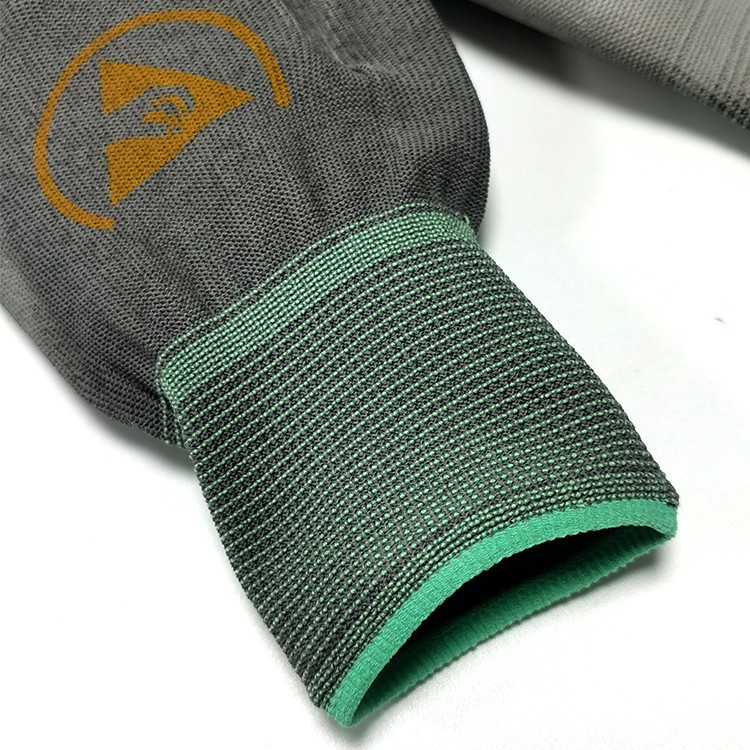 Ergonomic Anti Slip ESD Antistatic PU Palm Fit Gloves
