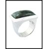 Buy cheap 925 Sterling Silver Round Gemstone Rings With Green Jade Sterling Silver Engagement Ring Large Sterling Silver Rings from wholesalers