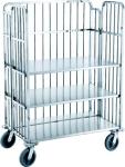 Stainless Steel Laundry Delivery Trolley With 8" Mute PPR Wheel