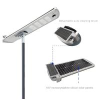 Buy cheap 8 Meters LED Smart Solar Street Garden Light Outdoor Ip65 Self Clean Auto product