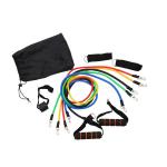 TPE 11 Piece Resistance Band Set , 10LB Portable Pilates Bar Kit