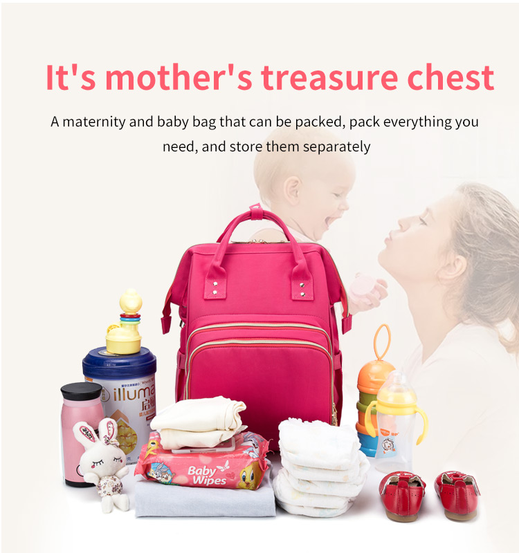 Multifunctional Adventure Diaper Bag Backpack With USB D Buckle Trailer Design