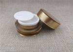 Golden Round Plastic Cosmetic Jars 50g acrylic Makeup Containers Double Wall
