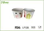 Customized Disposable Paper Bowl For Frozen Yogurt / Ice Cream , FDA LFGB