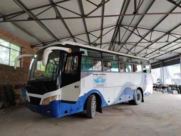 Used Shuttle Bus Front Engine 41 Seats Sliding Window Air Conditioner Leaf