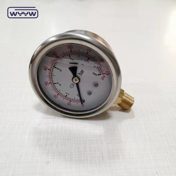 Buy cheap wholesale new customized oil filled pressure gauge 10 bar from wholesalers