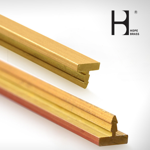 Anti Corrosion Brass T Profile ISO9001 Metal T Shaped Tile Edging Trim