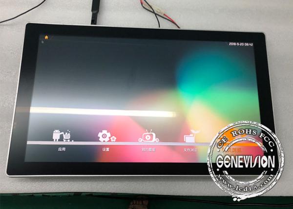 Anti Glare Glass Android Digital Signage , Bus Media Player Wifi Video Display