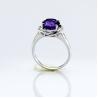 Buy cheap White Gold Plated 9mmX11mm Pink Cubic Zirconia Silver Ring(F45) from wholesalers
