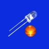 Buy cheap 5mm LED Light Diode 600nm - 610nm Orange Color 2500mcd Clear Lens Round Head With Flange from wholesalers