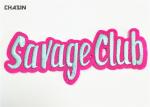 Fashion Iron On Varsity Letter Patches Bright Color For Savage Club