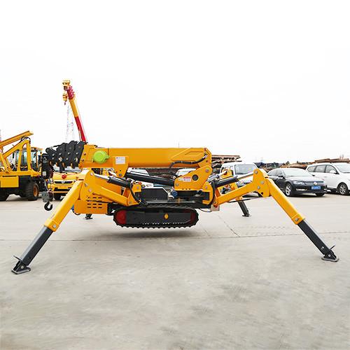 Buy cheap 3 Ton Remote Control Elevator Crawler Cranes ZHONGMEI Small Hydraulic Spider Crane from wholesalers
