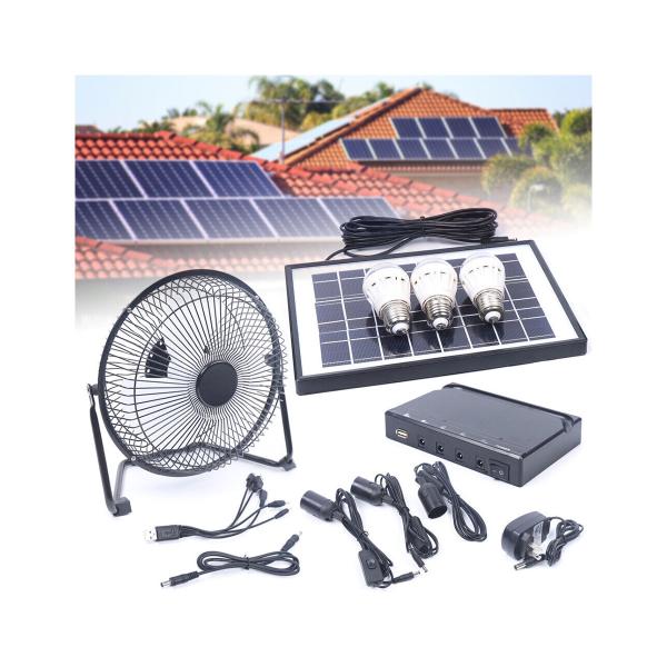 Buy cheap Wholesales Office Home Solar Battery Rechargeable Table Fan DC Table Desk Fans Use Emergency Led Light USB Charge from wholesalers