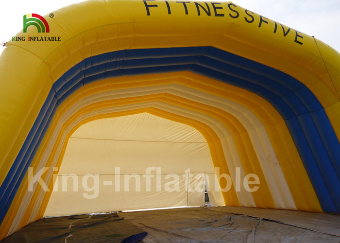 Customized Outdoor 32.81ft Inflatable Event Tent With Yellow Arch Shaped