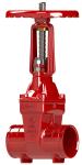 Ductile Iron Gate Valve Ul Fm Approved Flanged / Grooved Connection EPDM Seal