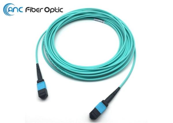 Buy cheap MPO To MPO Fiber Optic Cable Assemblies 12 Fiber OM3 50/125 Round Cable from wholesalers
