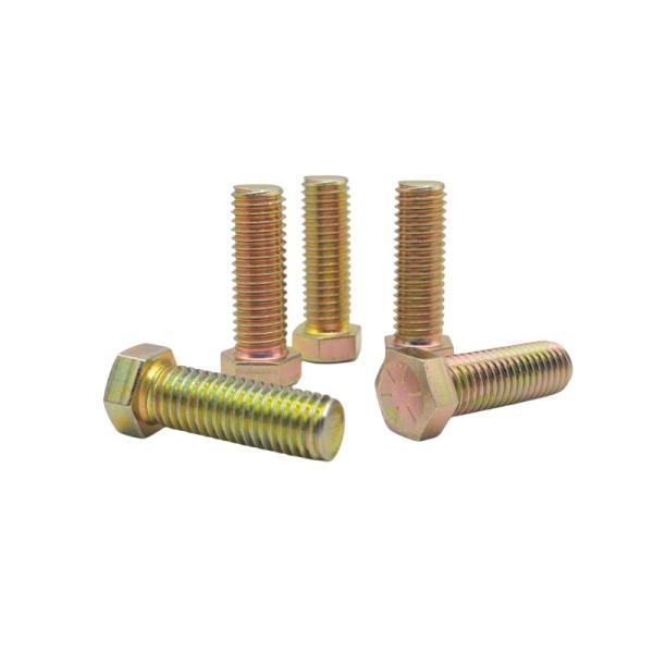 Buy cheap M10*30 Environmental Protection Color Zinc External Hexagon Bolt Electrophoresis Black Hexagon Full Tooth Screw from wholesalers