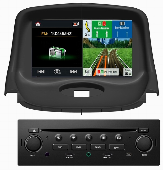 Ouchuangbo S100 7"Car Touch Screen DVD Radio For Peugeot 206 2008-2012 With Auto GPS Navigation iPod