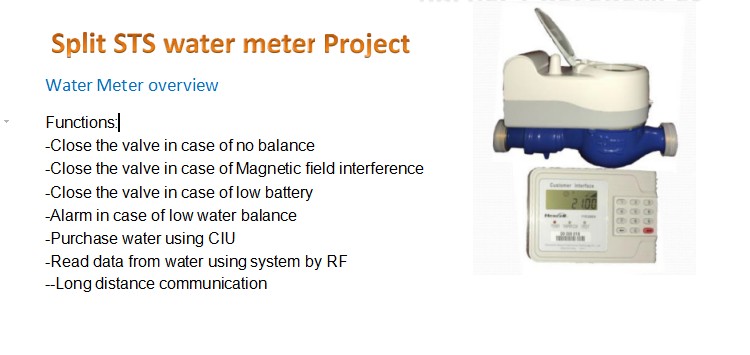 Great Volume Split Keypad Prepaid Water Meter with CE Certified