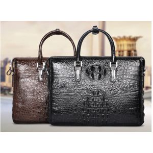 Buy cheap 2019 new alligator leather man bag handbag crocodile leather business crossbody bag one-shoulder bag men's briefcase product