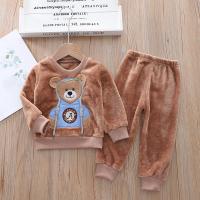 Buy cheap 18kg Winter Toddler Unisex Children Thermal Bear Flannel Pajamas Set OEM product