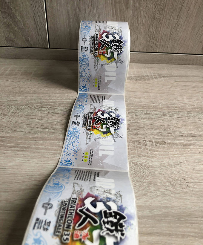 Full color printed self-adhesive PP beverage packaging label stickers