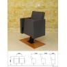 Buy cheap Collapsible Black Folding Cinema Seats Movie Chairs With Aluminum Leg High Density from wholesalers