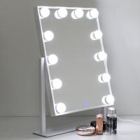 Buy cheap Anti - Slip Foam Base Led MakeUp Mirror Square Warm White / Cool White product